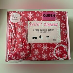 Betsey Johnson Christmas Snowflake Sheets